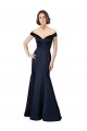 Buy Fit and Flare Satin Bridesmaid Dress / Prom Dress with Off the Shoulder Neckline UK