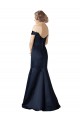 Buy Fit and Flare Satin Bridesmaid Dress / Prom Dress with Off the Shoulder Neckline UK