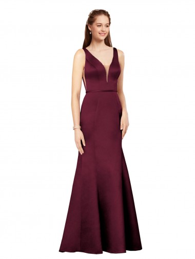 Buy Sexy Formal Satin Bridesmaid Dress / Prom Dress with Side Cutouts UK