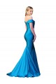 Buy Off the Shoulder Long Chapel Train Formal Satin Bridesmaid Dress / Prom Dress UK