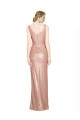 Buy Draped V-Neck Striking Sheath Floor Length Formal Sequin Bridesmaid Dress / Prom Dress UK