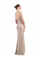 Buy Faux Surplice V-Neck Slim Formal Sparkling Sequin Bridesmaid Dress / Prom Dress UK
