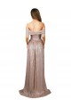 Buy Strapless Scoop Neck Off the Shoulder Long Formal Sequin Bridesmaid Dress / Prom Dress with High Slit UK