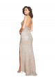 Buy Ruched Back Mermaid Formal Sparkling Sequin Bridesmaid Dress / Prom Dress with Beaded Spaghetti Straps UK