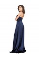 Buy Knotted Sweetheart Formal Silky Satin Bridesmaid Dress / Prom Dress with High Side Split UK