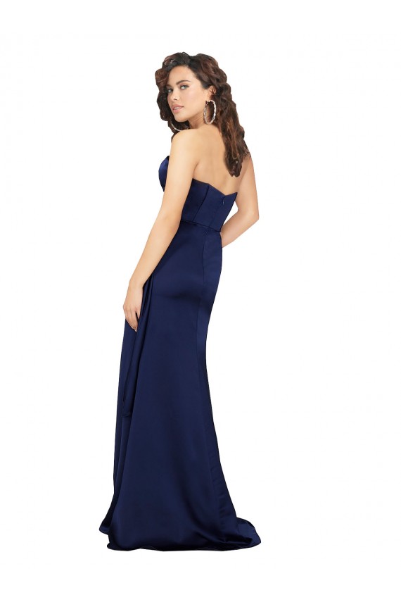 Buy Floor Length Wrap Skirt Formal Silky Satin Bridesmaid Dress / Prom Dress UK