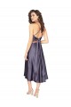 Buy Midi Cocktail Length Silky Satin Bridesmaid Dress / Prom Dress with Open Tied Back UK