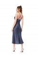 Buy High Low Formal Silky Satin Cowl Neck Cocktail Midi Bridesmaid Dress / Prom Dress UK