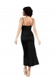 Buy Cowl Neck Formal Tea-Length Short Silky Satin Bridesmaid Dress / Cocktail Prom Dress with Skirt Slit UK