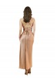 Buy Cowl Neck Formal Silky Satin Midi Length Bridesmaid Dress / Cocktail Prom Dress Low Back UK