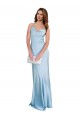 Buy Open Back with Ties Cowl Neck Sheath Formal Silky Satin Long Bridessmaid Dress UK