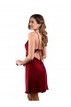 Buy Midi Length Cowl Neck Formal Silky Satin Short Cocktail Bridesmaid Dress / Prom Dress UK