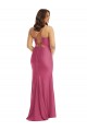 Buy Cowl-Neck Open Tie-Back Formal Silky Satin Mermaid Bridesmaid Dress / Prom Dress with Frong Slit UK