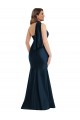Buy Scarf Neck One Shoulder Formal Silky Satin Mermaid Bridesmaid Dress / Prom Dress with Front Slit UK