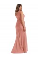 Buy Cascade Ruffle One Shoulder Bustier Formal Silky Satin Mermaid Bridesmaid Dress / Prom Dress UK
