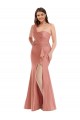 Buy Cascade Ruffle One Shoulder Bustier Formal Silky Satin Mermaid Bridesmaid Dress / Prom Dress UK