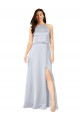 Buy Halter Neck Formal Silky Satin Bridesmaid Dress with Strappy Back UK