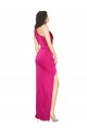 Buy One Shoulder Long Full Length Formal Silky Satin Bridesmaid Dress / Prom Dress with Front Side Split UK