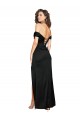 Buy Fitted Sweetheart Neckline Formal Silky Satin Bridesmaid Dress / Prom Dress with Off the Shoulder Sleeves and High Slit UK