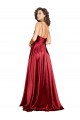Buy Cowl Neckline Long Formal Silky Satin Bridesmaid Dress / Prom Dress with Spaghetti Straps UK
