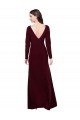 Buy Long Sleeves Spandex Bridesmaid Gown with Front Slit UK