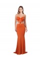 Buy Strapless Bandeau Bodice Long Formal Spandex Bridesmaid Dress / Prom Dress UK