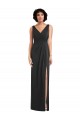 Buy Draped Wrap Formal Maxi Spandex Bridesmaid Dress / Prom Dress with Front Slit UK