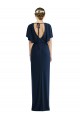Buy Open Back Short Sleeves Draped Tulip Skirt Maxi Spandex Bridesmaid Dress / Prom Dress UK