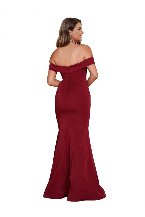 Buy Off Shoulder Sleeves Sweetheart Neckline Long Formal Spandex Bridesmaid Dress / Prom Dress UK