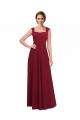 Buy Square Neck Subtle Cap Sleeeves Crepe Bridesmaid Dress / Prom Dress UK
