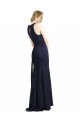 Buy High Neck Sheath Long Crepe Bridesmaid Dress / Prom Dress UK