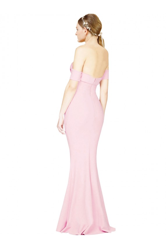 Buy Full Length Off the Shoulder Bridesmaid Dress / Prom Dress with Twist Front UK