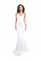 Buy Fishtail Shape Spaghetti Straps Open Back Formal Crepe Bridesmaid Dress / Prom Dress with Ruffles UK