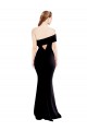 Buy Asymmetrical Draped Off the Shoulder Banded Formal Crepe Bridesmaid Dress / Prom Dress UK