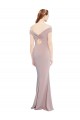 Buy Knotted Off the Shoulder Formal Crepe Bridesmaid Dress / Prom Dress with Cut-Out Back UK