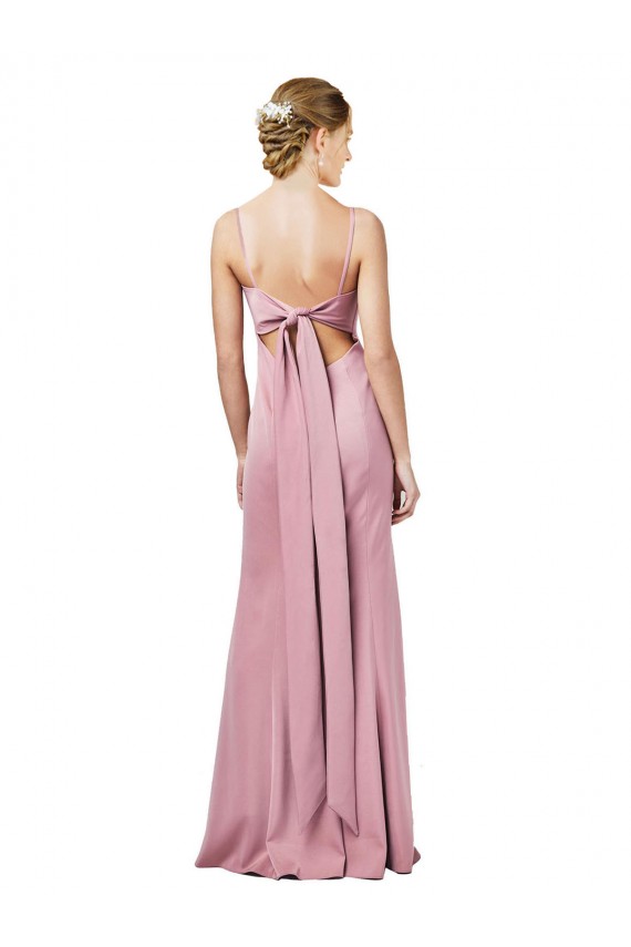 Buy Fit and Flare Slim Formal Crepe Bridesmaid Dress / Prom Dress with Cutout Back UK
