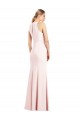 Buy V-Neck Keyhole Back Crepe Trumpet Bridesmaid Dress / Prom Dress UK