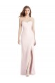 Buy Strapless Crepe Trumpet Bridesmaid Dress / Prom Dress with Front Slit UK