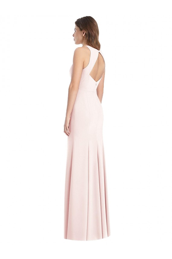 Buy Diamond Cutout Back Trumpet Bridesmaid Dress / Prom Dress with Front Slit UK