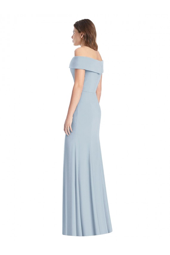 Buy Cuffed Off the Shoulder Long Trumpet Bridesmaid Dress / Prom Dress UK