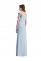 Buy Romantic Off the Shoulder Long Maxi Bridesmaid Dress with Side Slit UK
