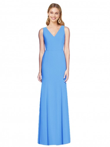 Buy Flattering Trumpet Long Sleeveless Bridesmaid Dress / Prom Dress with Open Back UK