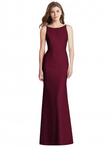 Buy Open Cowl Back Bateau Neck Trumpet Bridesmaid Dress UK
