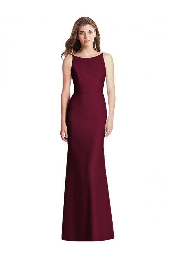 Buy Open Cowl Back Bateau Neck Trumpet Bridesmaid Dress UK