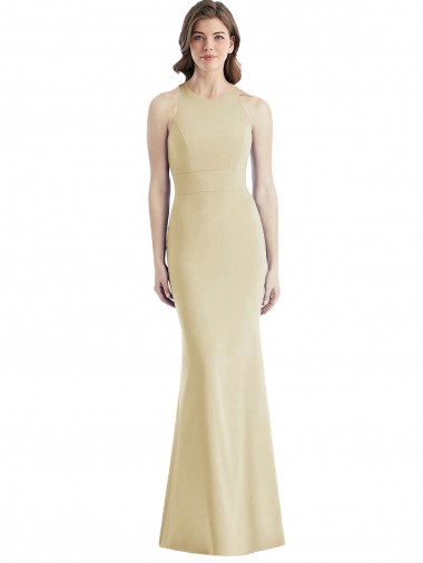 Buy Criss Cross Twist Cutout Back Trumpet Bridesmaid Dress / Prom Dress UK