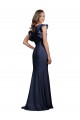Buy Sleeveless Crepe Bridesmaid Dress / Prom Dress with Cascading Ruffle and Keyhole Back UK