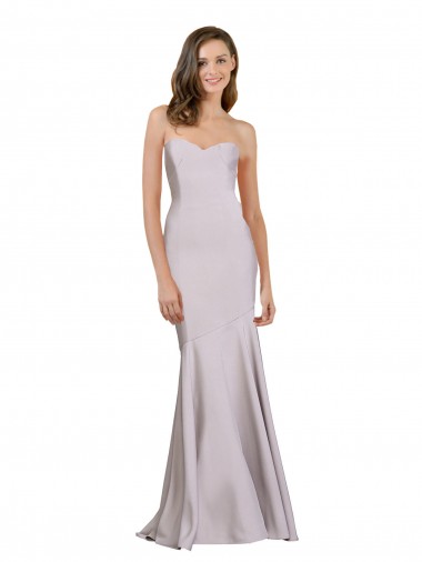 Buy Crepe Mermaid Bridesmaid Dress / Prom Dress with Low Back UK