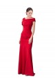 Buy Sleeveless Ruched Formal Crepe Mermaid Bridesmaid Dress / Prom Dress with Off The Shoulder Detail UK