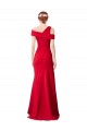 Buy Sleeveless Ruched Formal Crepe Mermaid Bridesmaid Dress / Prom Dress with Off The Shoulder Detail UK