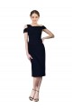 Buy Draped Cross Shoulder Stretch Formal Crepe Cocktail Dress / Homecoming Dress UK